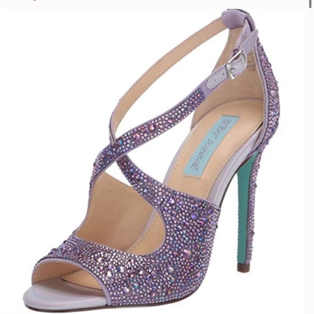 Blue Betsey Johnson Sage purple heels